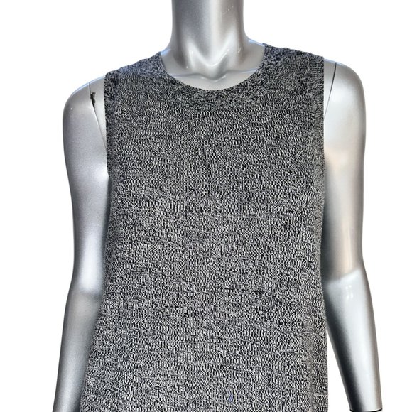 Athleta Dress Gray Black Merino Wool Sweater Midi Sleeveless Knit Athletic Dress - Picture 5 of 9